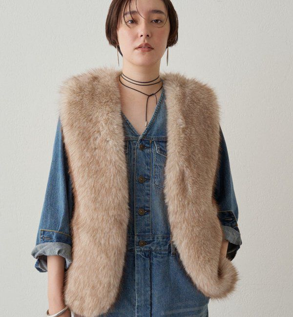  「フェイクファーベスト」|ベスト・ジレ|