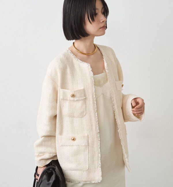  「ファンシーツイードジャケット」|ベスト・ジレ|