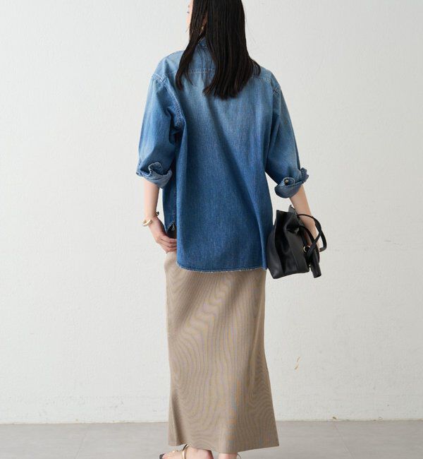  「リブセミフレアニットスカート」|スカート|