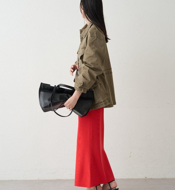  「リブセミフレアニットスカート」|スカート|