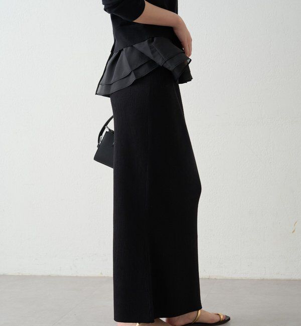  「リブセミフレアニットスカート」|スカート|