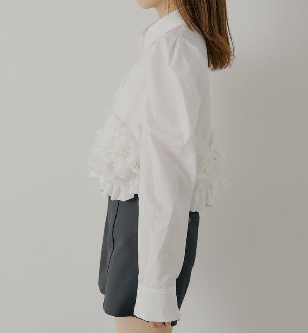  「【SALON by Chico】裾フリルデザインヘムブラウス」|シャツ・ブラウス|