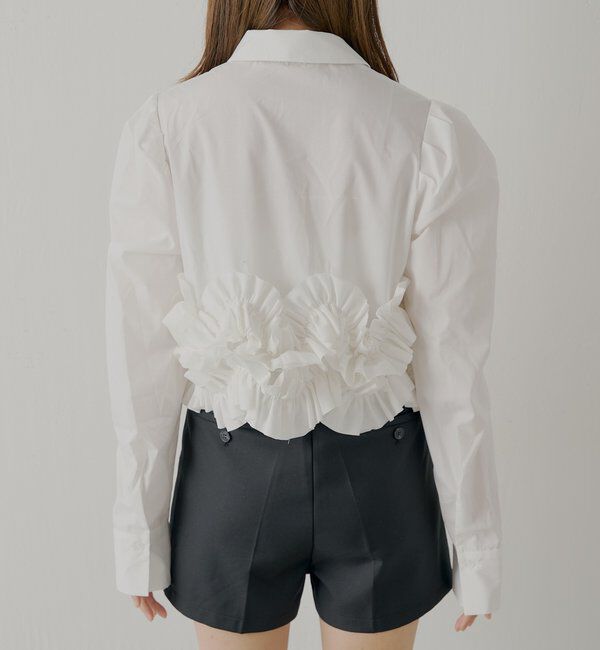  「【SALON by Chico】裾フリルデザインヘムブラウス」|シャツ・ブラウス|