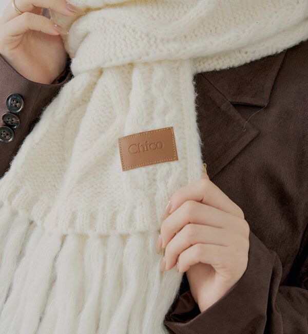  「ケーブルニットマフラー」|マフラー|