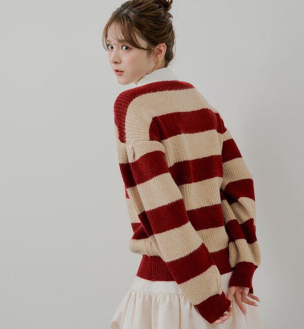  「ルーズボーダーラガーニット」|ニット・セーター|