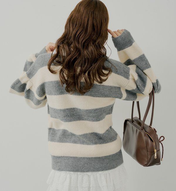  「ルーズボーダーラガーニット」|ニット・セーター|