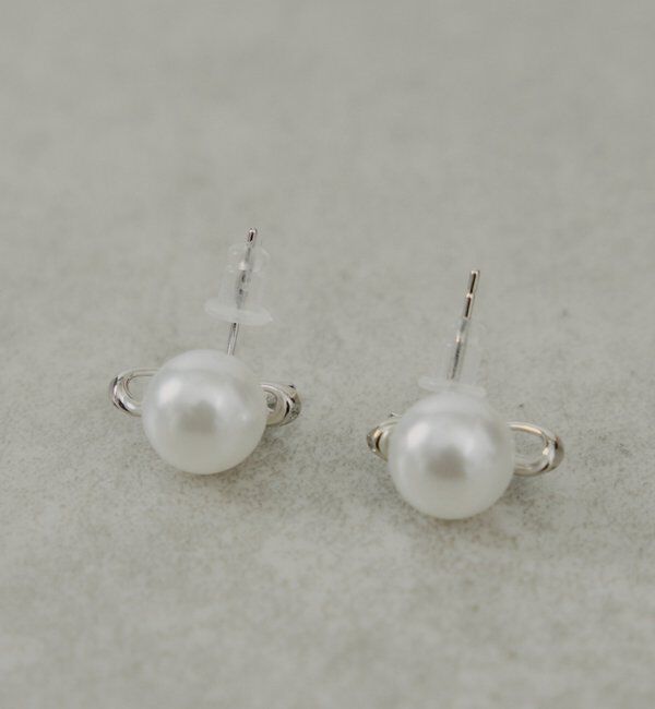  「リボンパールピアス」|ピアス|