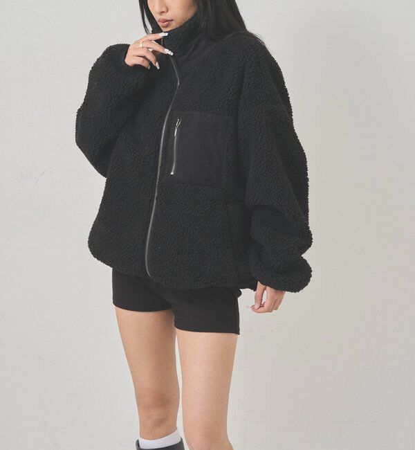  「ボアブルゾン」|ブルゾン・スタジャン|ブラック