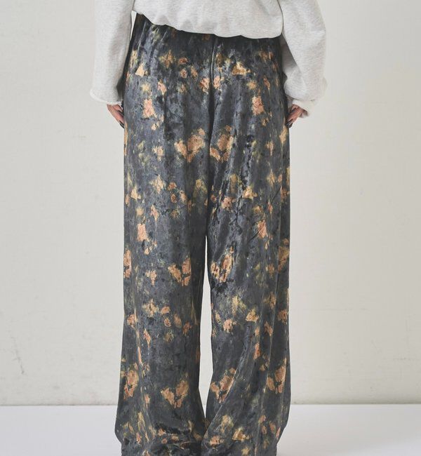  「花柄ベロアイージーパンツ」|チノ|