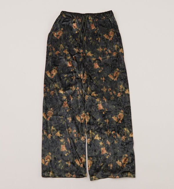  「花柄ベロアイージーパンツ」|チノ|