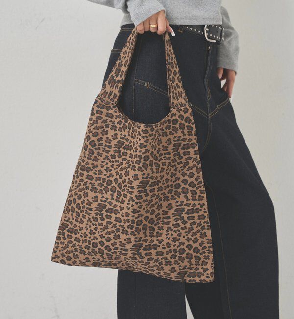  「【WEB限定】レオパードトートバッグ」|トートバッグ|ブラウン