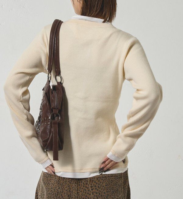  「レイヤードヘンリーナローカーデ」|ニット・セーター|