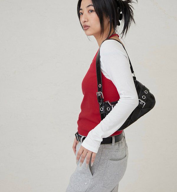  「アイレットホルターレイヤードトップス」|Tシャツ・カットソー|