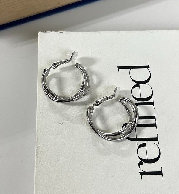  「〈GOLDY/ゴールディ〉ツイストフープイヤリング」|リング|シルバー