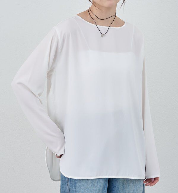  「サイドスリットブラウス」|シャツ・ブラウス|