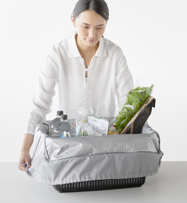 collex「山崎実業  【TOWER/タワー】洗える持ち帰り寿司・ピザが入るレジかごかばん」|エコバッグ|