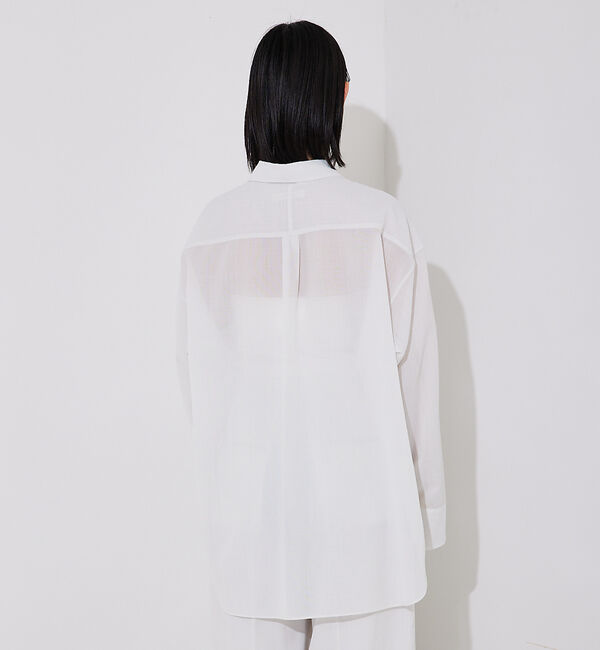 Rouge vif「【セットアップ対応】シアースリットスリーブボイルシャツ」|シャツ・ブラウス|