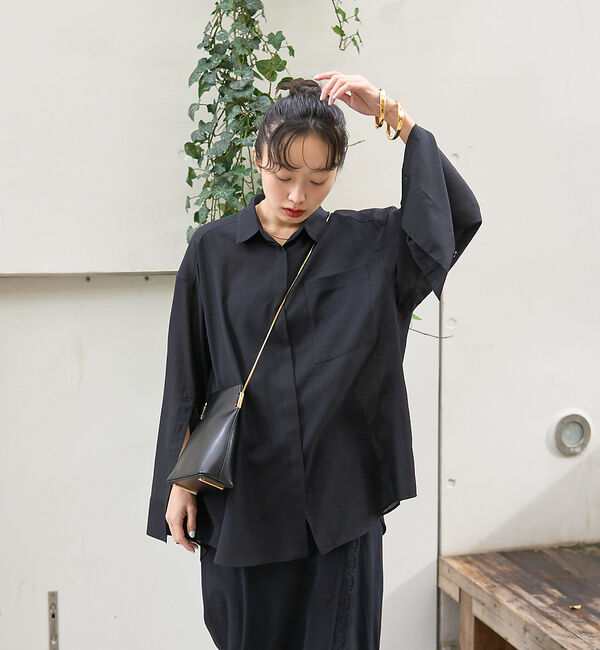 Rouge vif「【セットアップ対応】シアースリットスリーブボイルシャツ」|シャツ・ブラウス|