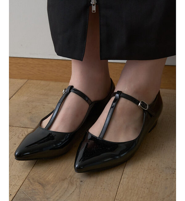 Rouge vif「【一部店舗限定】Tストラップパンプス」|パンプス|ブラック