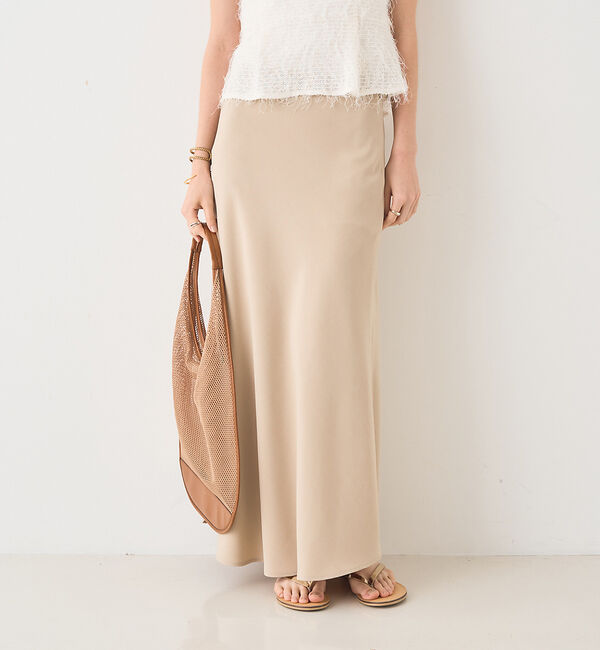 Rouge vif「【一部店舗限定】バイヤスロングスカート」|スカート|グレージュ