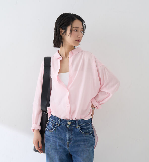 Rouge vif「【新色追加】麻混バックスリットシャツ」|シャツ・ブラウス|