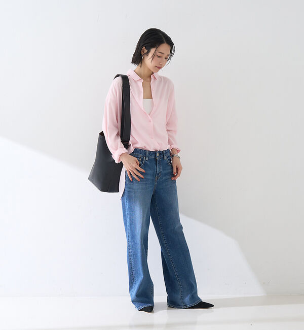 Rouge vif「【新色追加】麻混バックスリットシャツ」|シャツ・ブラウス|