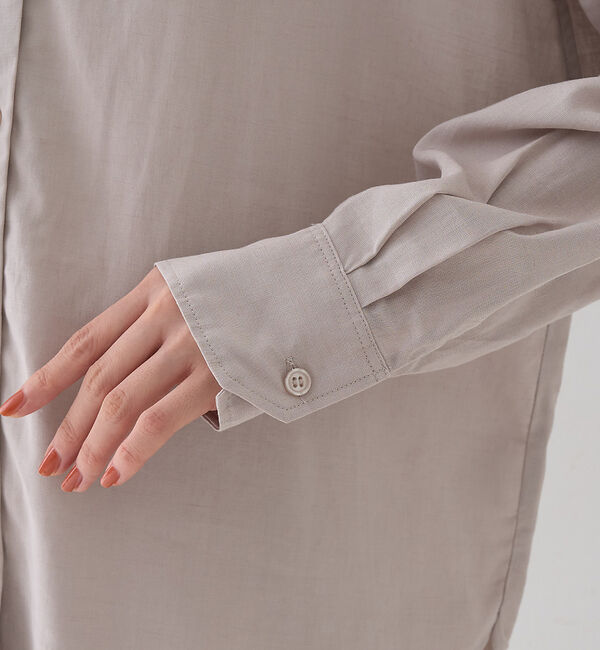 Rouge vif「【新色追加】麻混バックスリットシャツ」|シャツ・ブラウス|