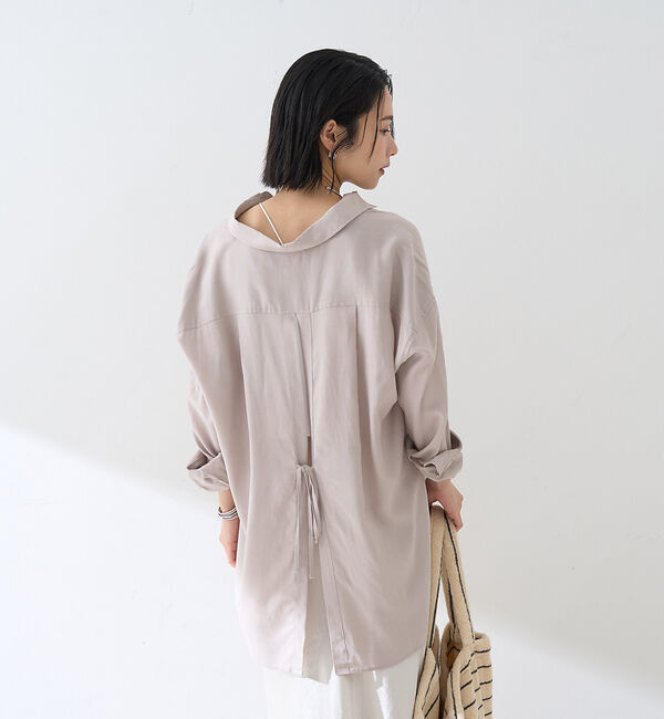 Rouge vif「【新色追加】麻混バックスリットシャツ」|シャツ・ブラウス|