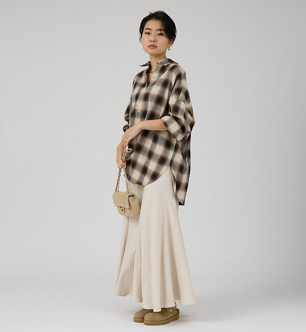 Rouge vif「オンブレーチェックオーバーシャツ」|シャツ・ブラウス|