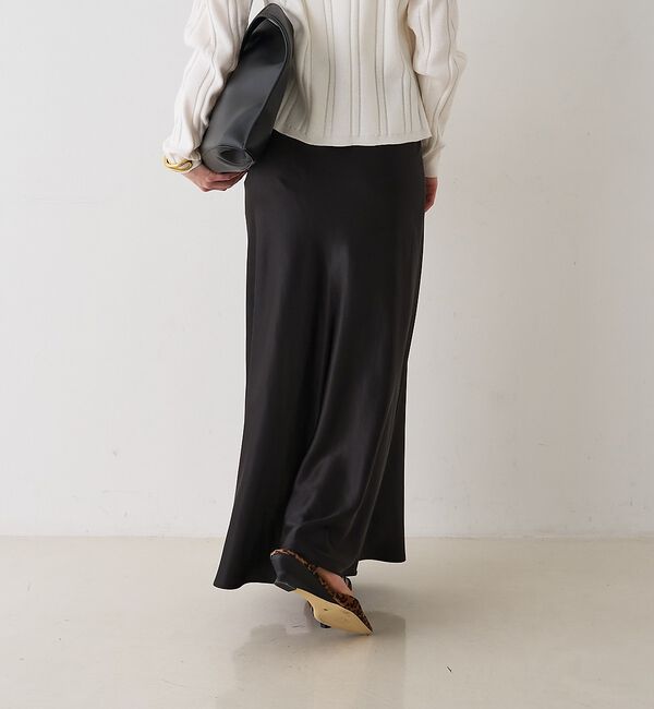Rouge vif「サテンマーメイドイージーロングスカート」|スカート|