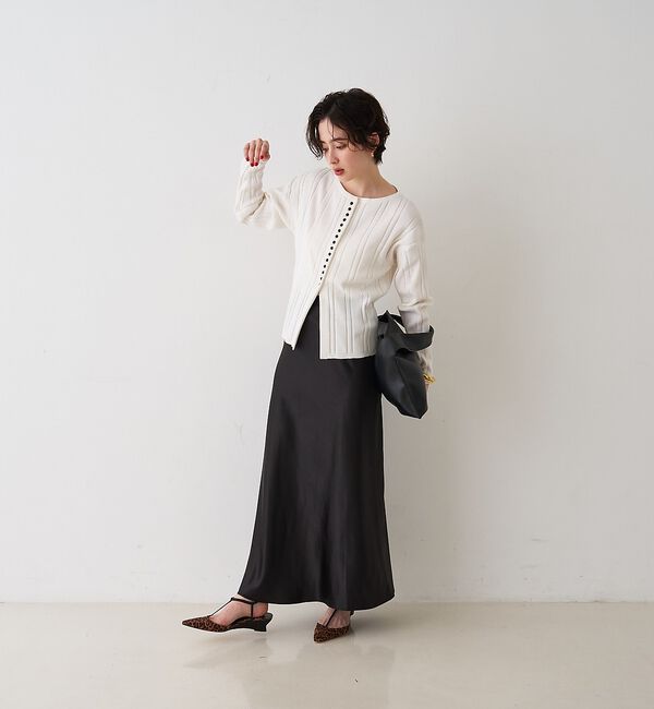 Rouge vif「サテンマーメイドイージーロングスカート」|スカート|