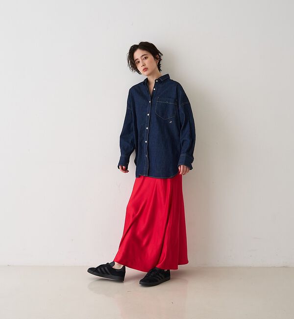 Rouge vif「サテンマーメイドイージーロングスカート」|スカート|