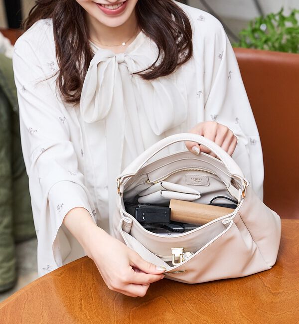 LOWELL things「【ちばゆかさんコラボ】3WAYスクエアハンドバッグ」|ハンドバッグ|