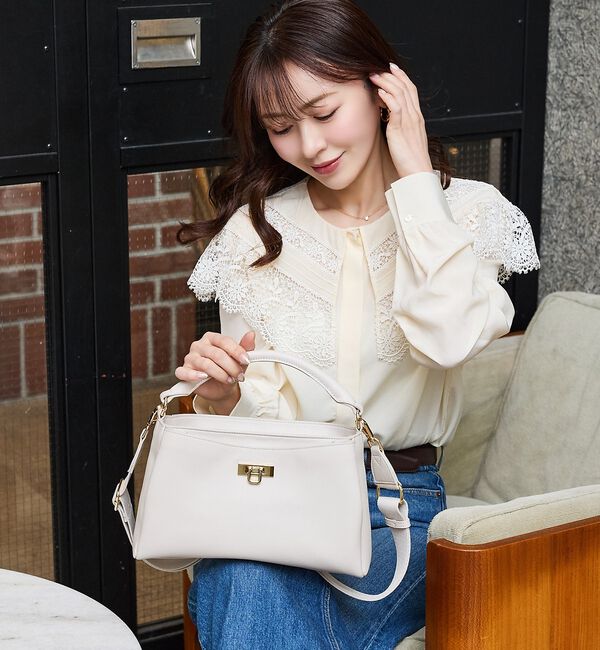 LOWELL things「【ちばゆかさんコラボ】3WAYスクエアハンドバッグ」|ハンドバッグ|