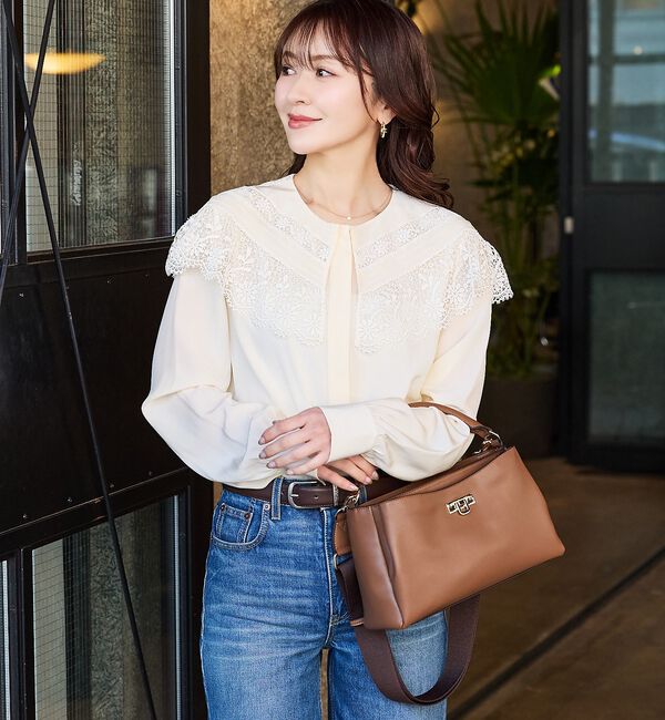 LOWELL things「【ちばゆかさんコラボ】3WAYスクエアハンドバッグ」|ハンドバッグ|