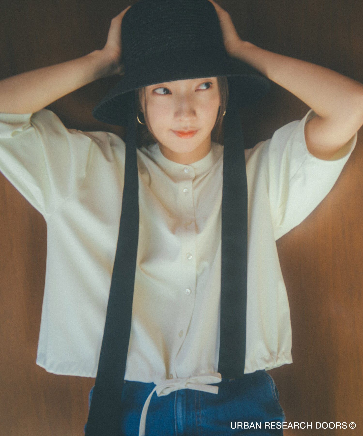 URBAN RESEARCH DOORS「『仁村紗和さん着用』『UR TECH』サマシェアドロストブラウス」|シャツ・ブラウス|