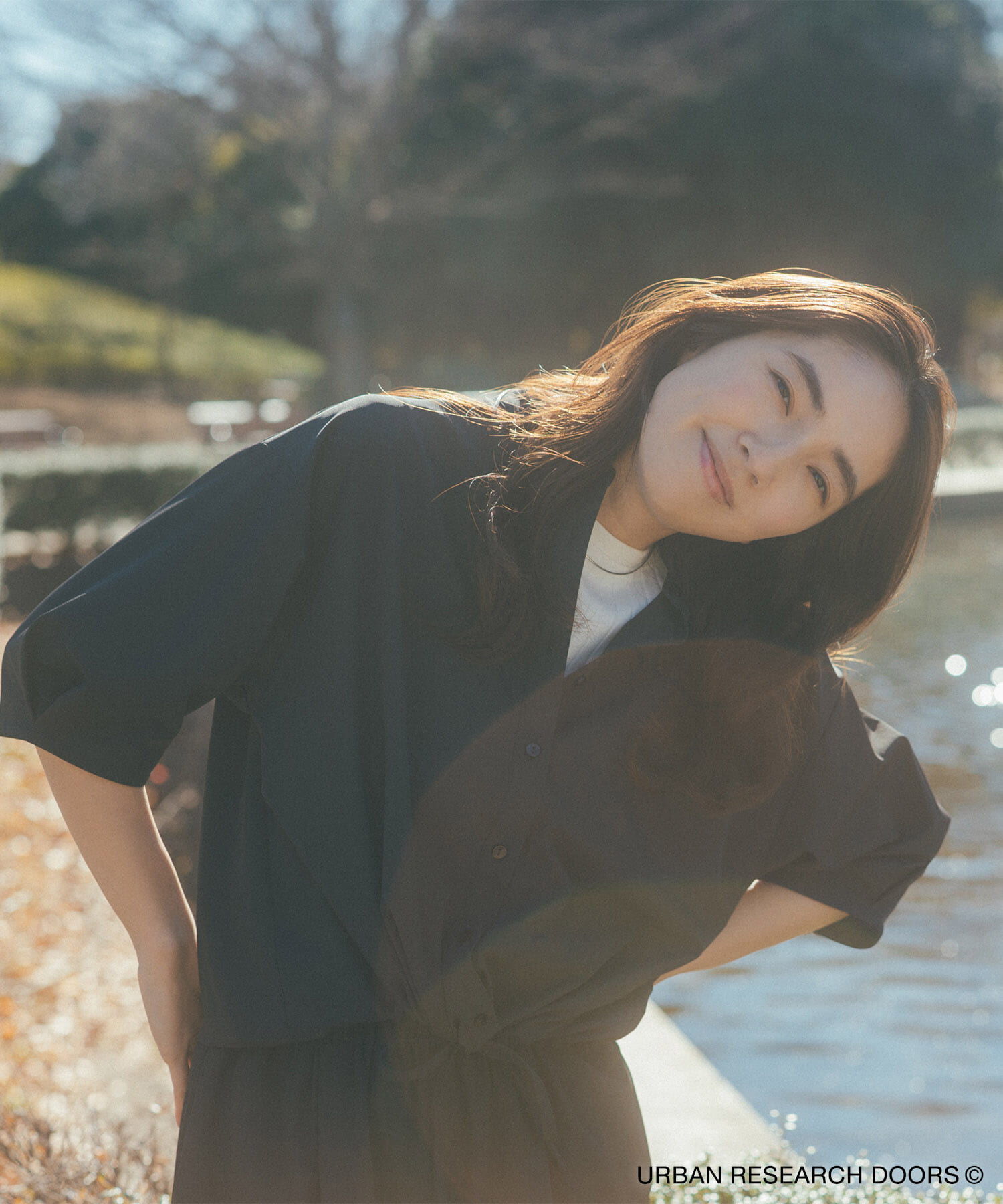 URBAN RESEARCH DOORS「『仁村紗和さん着用』『UR TECH』サマシェアドロストブラウス」|シャツ・ブラウス|