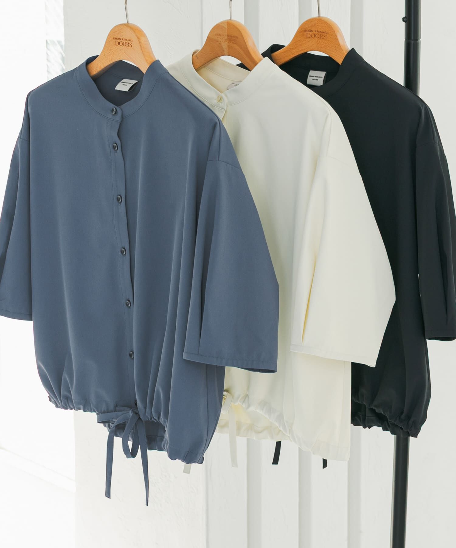 URBAN RESEARCH DOORS「『仁村紗和さん着用』『UR TECH』サマシェアドロストブラウス」|シャツ・ブラウス|