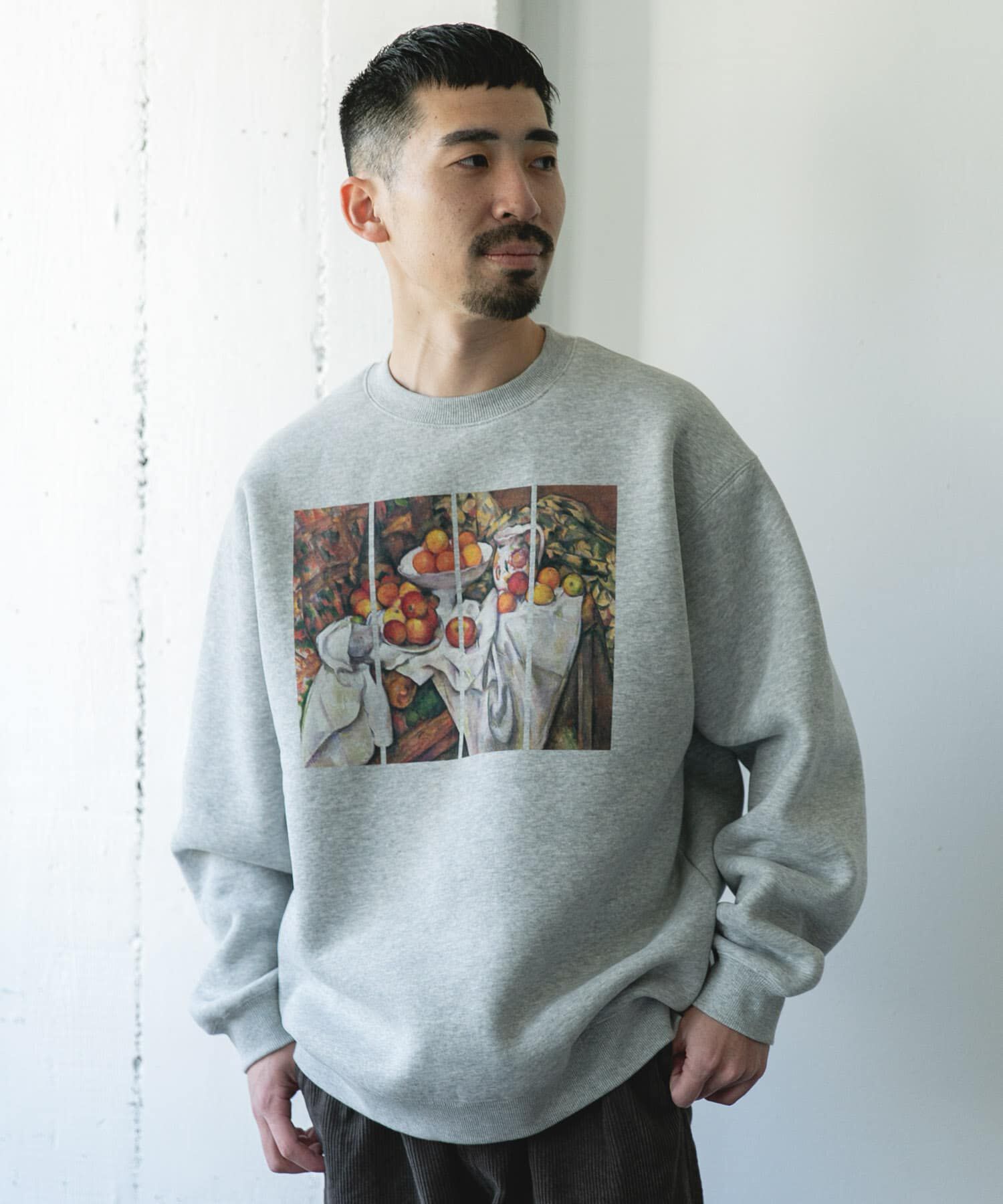 URBAN RESEARCH DOORS「セザンヌ アートプリント裏起毛スウェット」|スウェット・ジャージ|グレー