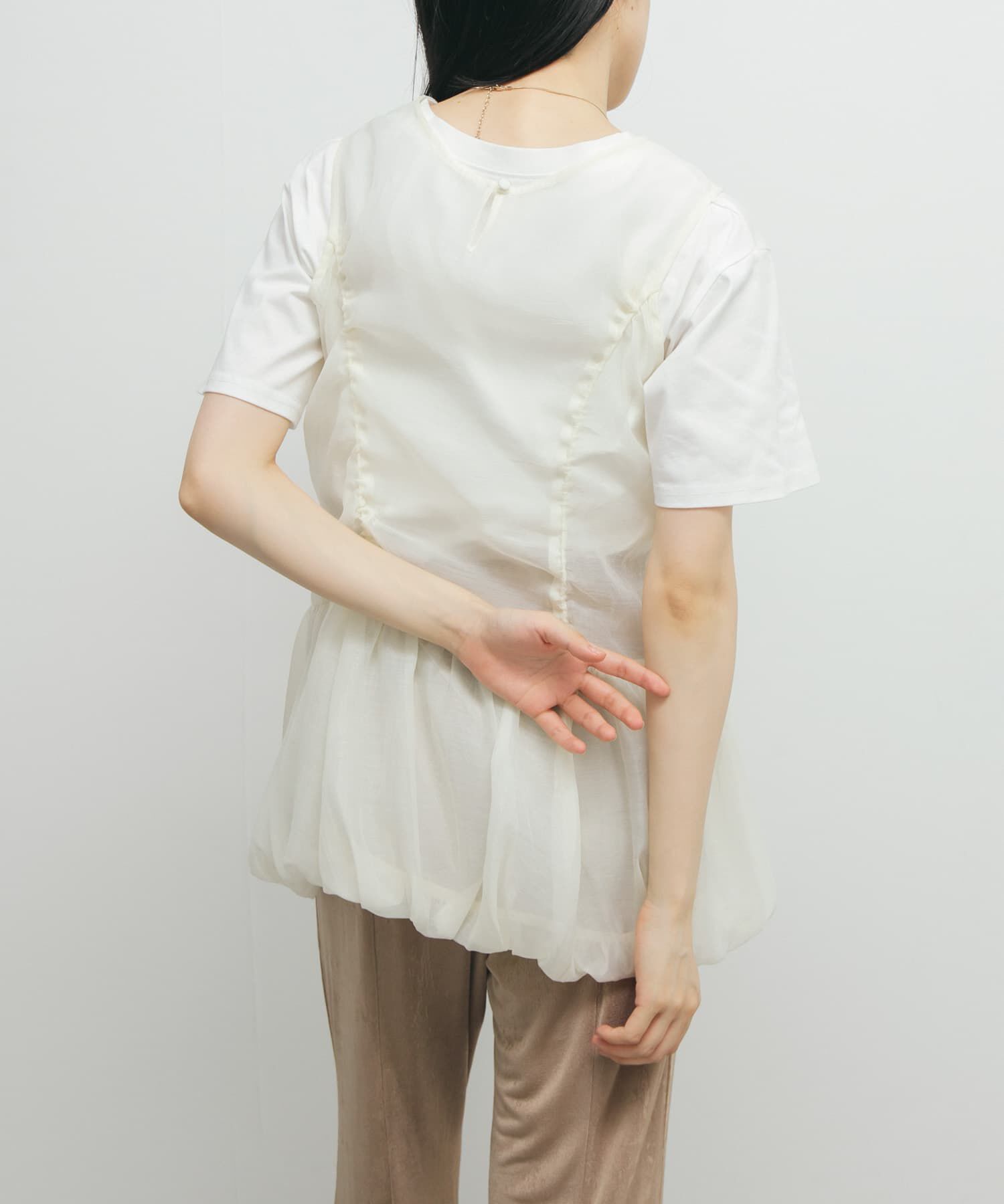  「ドロストバルーンスリーブレストップス」|チュニック|