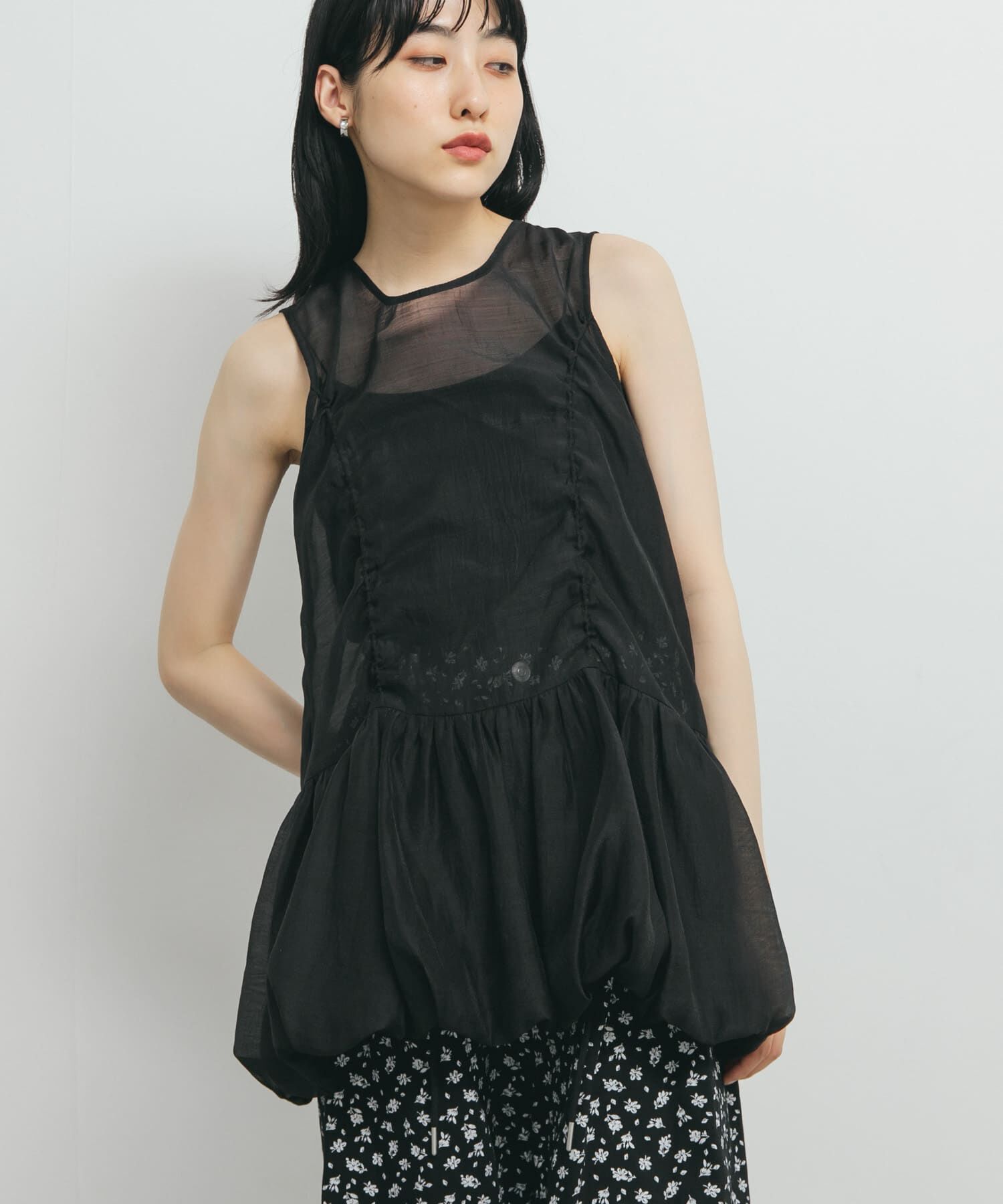  「ドロストバルーンスリーブレストップス」|チュニック|