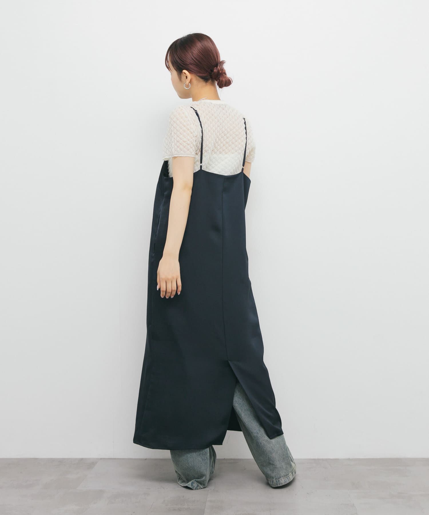  「サテンキャミワンピース」|ワンピース|