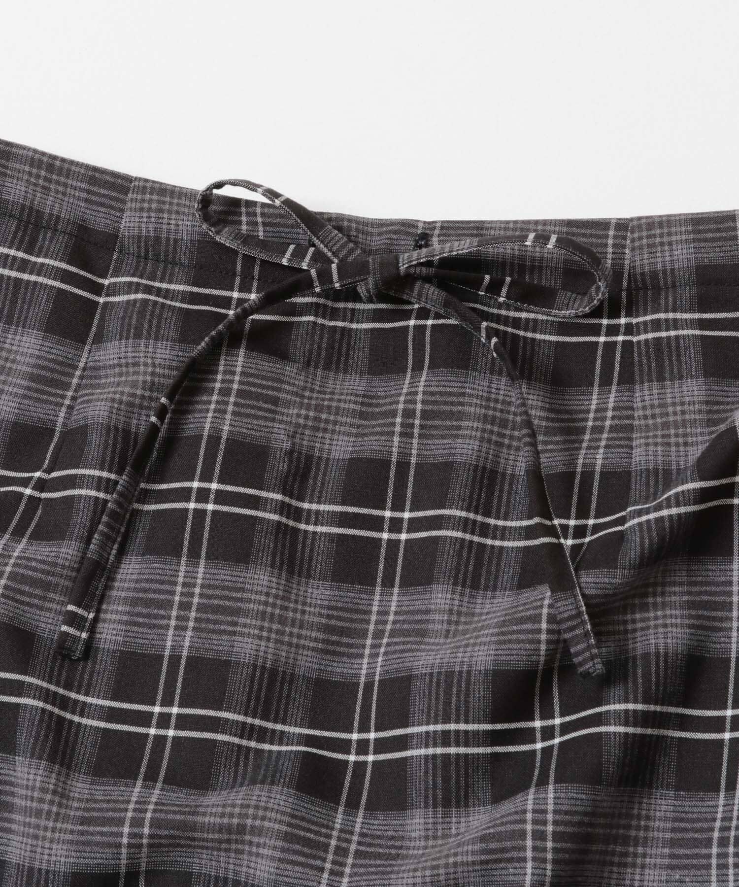  「サイドデザインチェックスカート」|スカート|