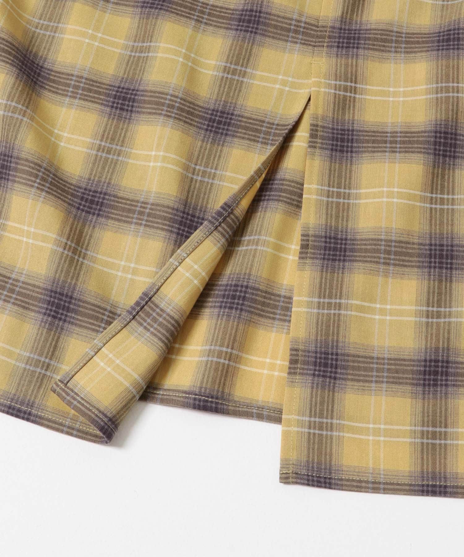  「サイドデザインチェックスカート」|スカート|