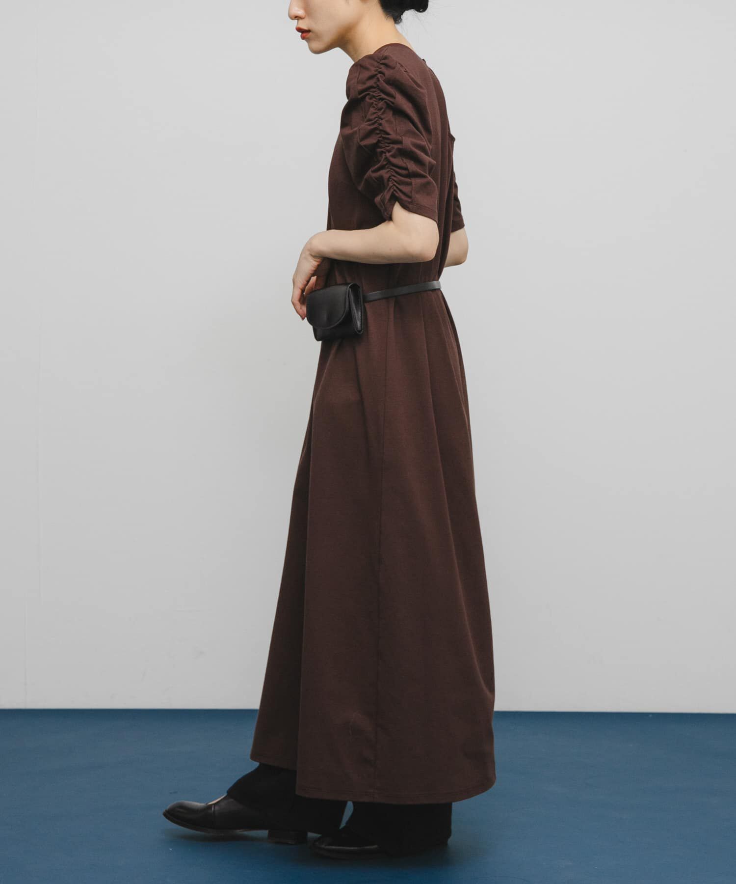  「シャーリングスリーブカットワンピース」|ワンピース|