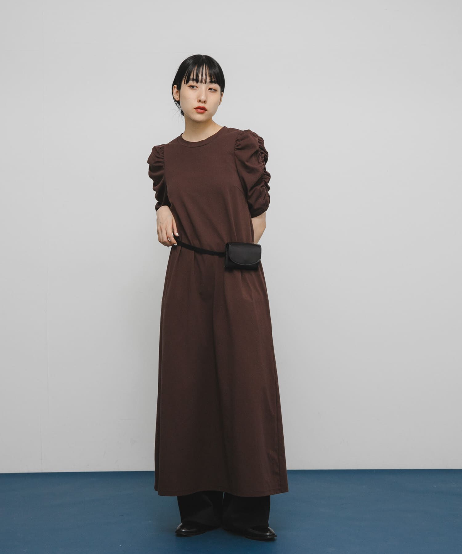  「シャーリングスリーブカットワンピース」|ワンピース|