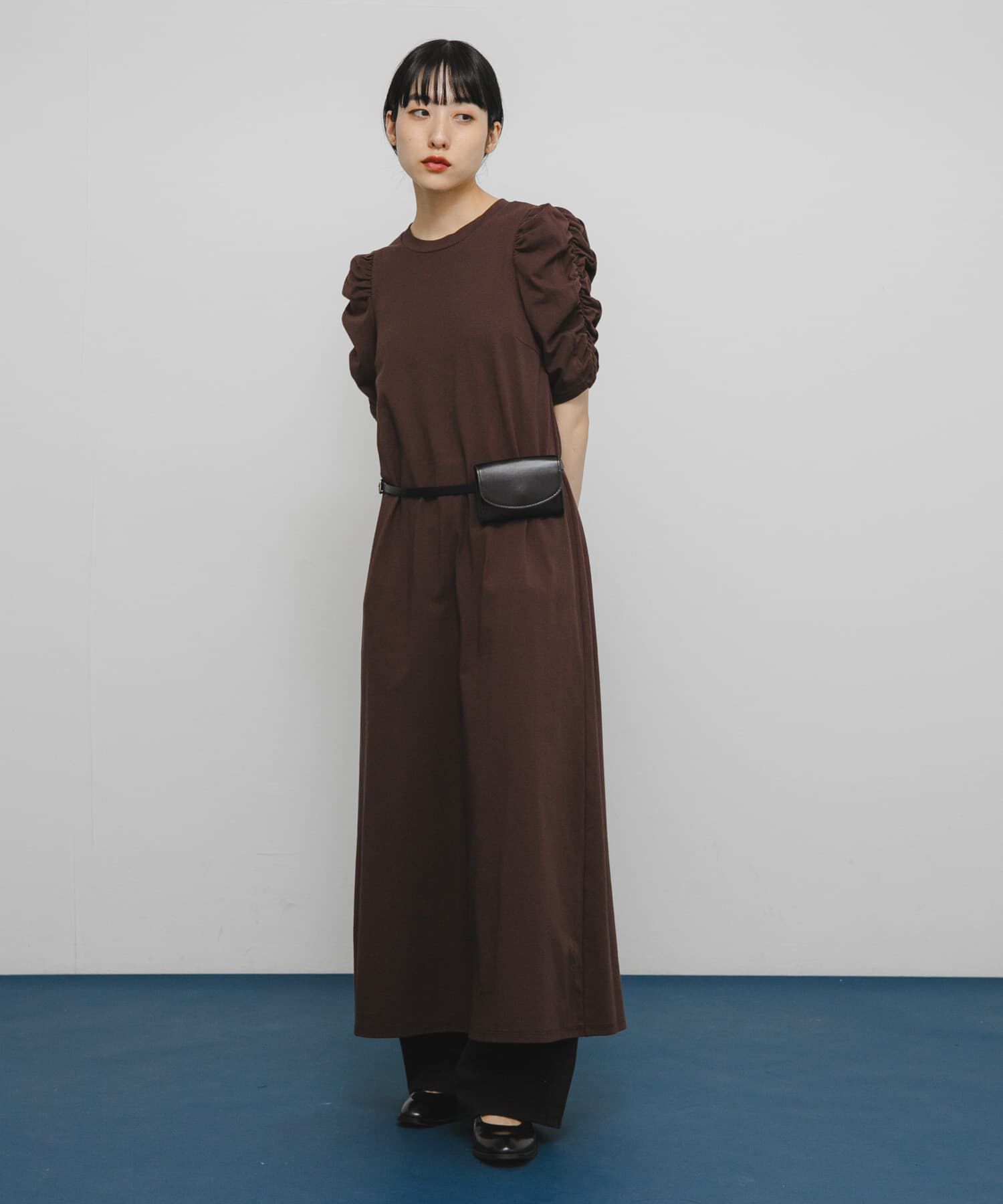  「シャーリングスリーブカットワンピース」|ワンピース|