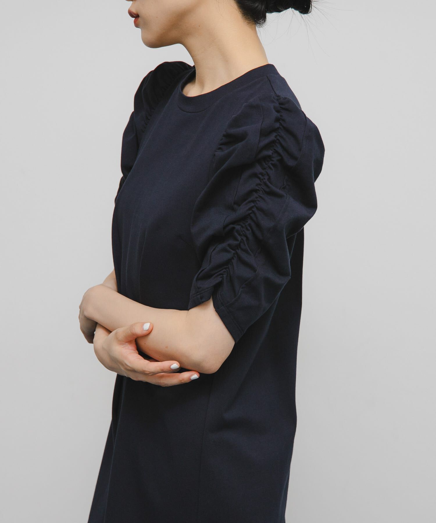  「シャーリングスリーブカットワンピース」|ワンピース|