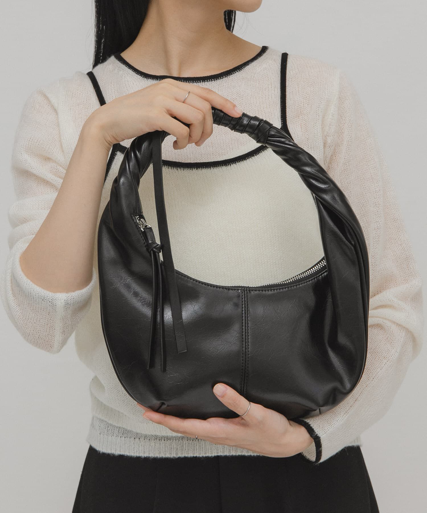  「ハンドルデザインサークルBAG」|ハンドバッグ|