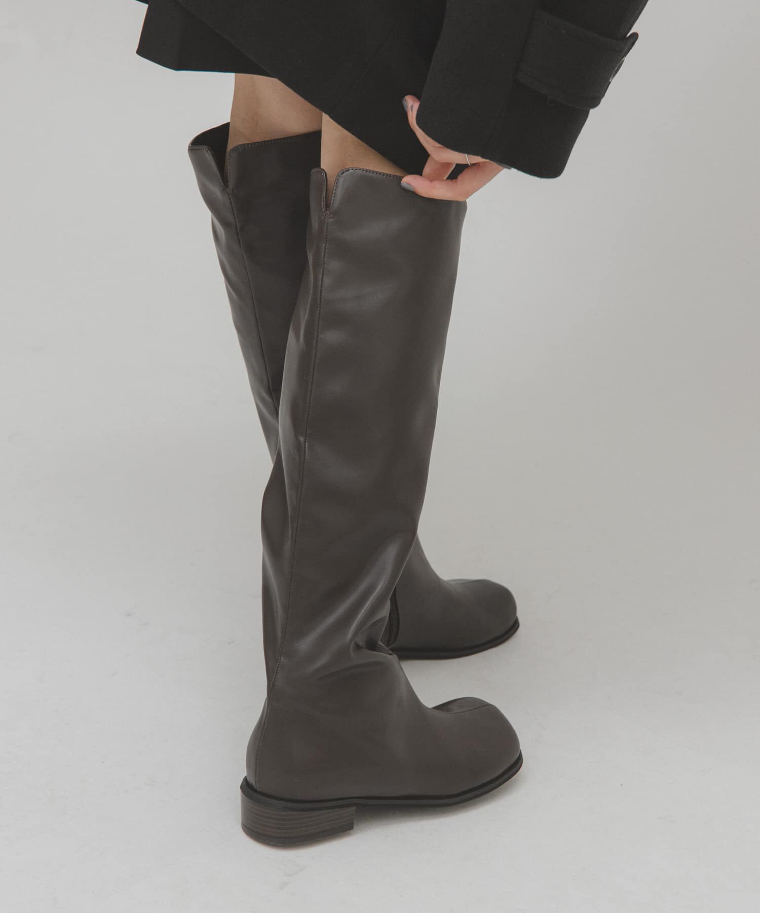  「プランプトゥロングブーツ」|ショートブーツ|